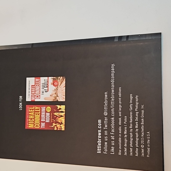 Michael Connelly The Crossing A Bosch Novel 1st Edt. 2015 Hardcover Little Brown - Picture 12 of 17